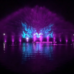 Park Water Screen Movie Fountain