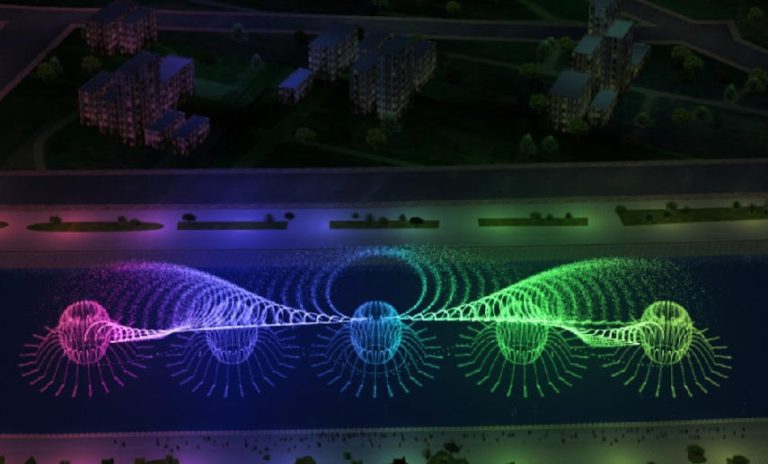 Design of Lake Musical Fountain — Floating Water Show Integrating Water, Light and Music